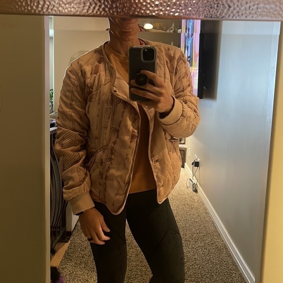 Marrakech Tie-dye Quilted Bomber Jacket Button Front M - Picture 13 of 13